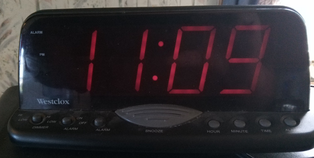 Westclox Large Digital Display Alarm Clock Electric Model # 22717 Black Vintage